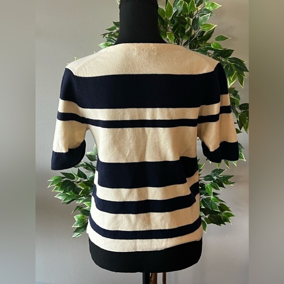 J Crew Short Sleeve V-neckline Knit Sweater Top - Picture 4 of 5